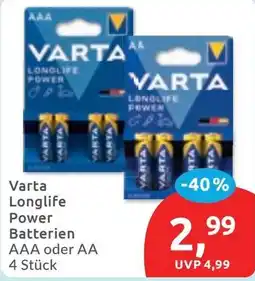 Budni Varta Longlife Power Batterien Angebot