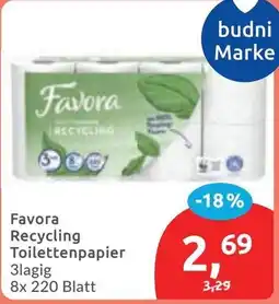 Budni Favora Recycling Toilettenpapier Angebot