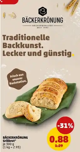 PENNY BÄCKERKRÖNUNG Grillbrot* Angebot