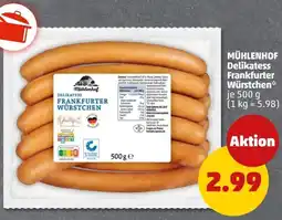 PENNY MÜHLENHOF Delikatess Frankfurter Würstchen Angebot