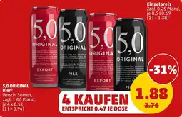 PENNY 5,0 ORIGINAL Bier Angebot