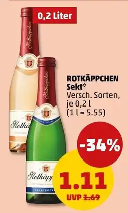 PENNY ROTKÄPPCHEN Sekt Angebot