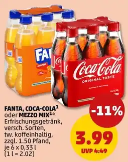 PENNY FANTA, COCA-COLA oder MEZZO MIX Angebot