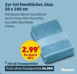 PENNY Bench Handtücher, blau Angebot