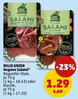 PENNY Billie Green Vegane Salami Angebot