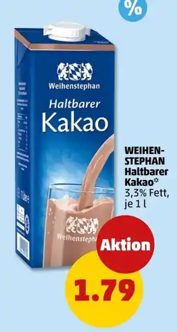 PENNY Weihenstephan Haltbarer Kakao Angebot