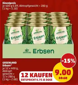 PENNY GREENLAND Erbsen Angebot