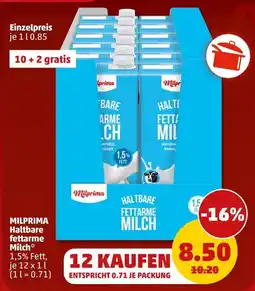 PENNY Milprima Haltbare fettarme Milch Angebot