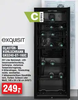 EDEKA Foodservice Exquisit GLASTÜR-KÜHLSCHRANK GKS240-GT-160C Angebot
