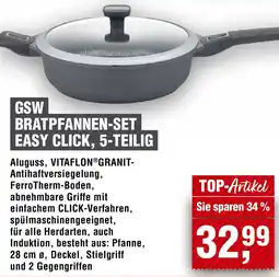 EDEKA Foodservice Gsw bratpfannen-set easy click, 5-teilig Angebot