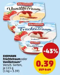 PENNY Ehrmann Früchtetraum oder Vanilletraum Angebot