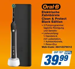 expert Techno Land Oral-B Elektrische Zahnbürste Clean & Protect Black Edition Angebot