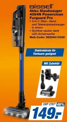 expert Techno Land Bissell Akku Staubsauger 4094N Powerclean Furguard Pro Angebot