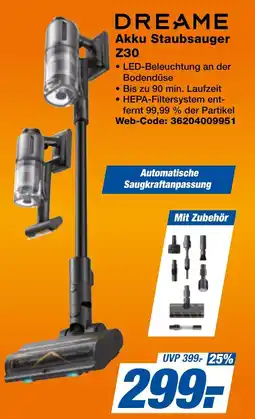 expert Techno Land DREAME Akku Staubsauger Z30 Angebot