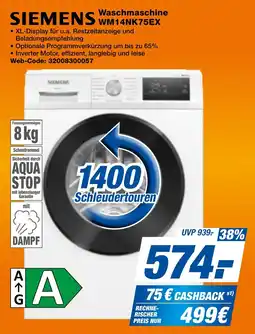 expert Techno Land SIEMENS Waschmaschine WM14NK75EX Angebot