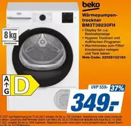 expert Techno Land beko Wärmepumpentrockner BM3T38230FH Angebot