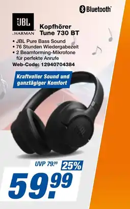 expert Techno Land JBL Kopfhörer Tune 730 BT Angebot