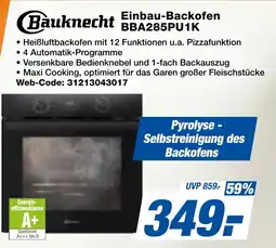 expert Techno Land Bauknecht Einbau-Backofen BBA285PU1K Angebot