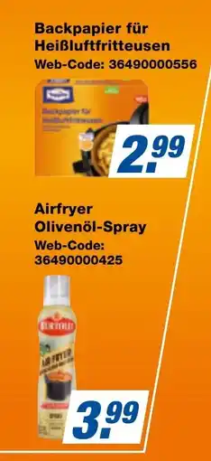 expert Techno Land Backpapier für Heißluftfritteusen Angebot