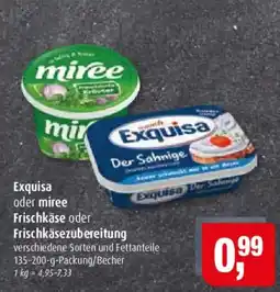 Markant Exquisa oder miree Frischkäse Angebot