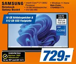 expert Techno Land SAMSUNG Notebook Galaxy Book4 Angebot