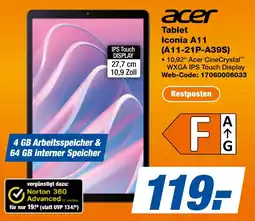 expert Techno Land acer Tablet Iconia A11 Angebot