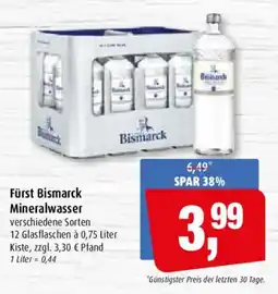 Markant Fürst Bismarck Mineralwasser Angebot
