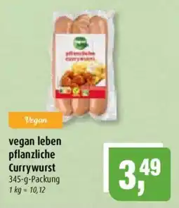 Markant vegan leben pflanzliche Currywurst Angebot