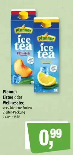 Markant Pfanner ice tea Angebot