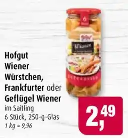 Markant Hofgut Wiener Würstchen, Frankfurter oder Geflügel Wiener Angebot
