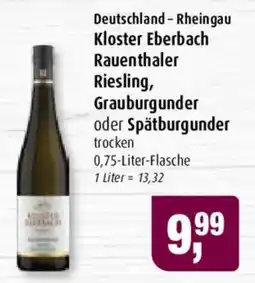 Markant Kloster Eberbach Rauenthaler Riesling, Grauburgunder oder Spätburgunder Angebot