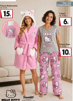 Woolworth Fleece Bademantel Hello Kitty Angebot