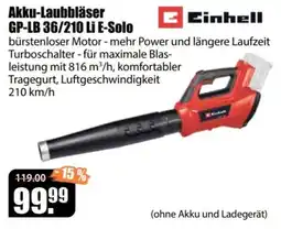 V Baumarkt Akku-Laubbläser GP-LB 36/210 Li E-Solo Einhell Angebot