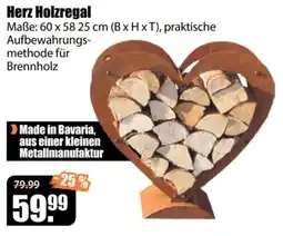 V Baumarkt Herz Holzregal Angebot