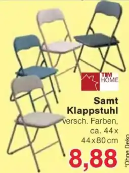 Jawoll TIM HOME Samt Klappstuhl Angebot