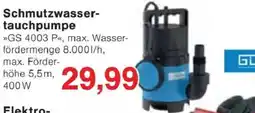 Jawoll Schmutzwassertauchpumpe GS 4003 P Angebot