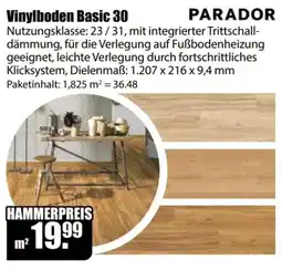 V Baumarkt Vinylboden Basic 30 PARADOR Angebot