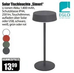 V Baumarkt Solar Tischleuchte "Simeri" EGLO Angebot