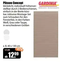 V Baumarkt Plisseee Concept GARDINIA Angebot