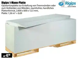 V Baumarkt Rigips 1-Mann-Platte Angebot