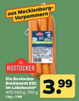 Netto die ROSTOCKER Bockwurst ESC im Lakebeutel Angebot