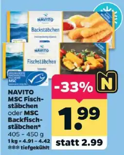 Netto NAVITO MSC Fischstäbchen oder MSC Backfischstäbchen Angebot