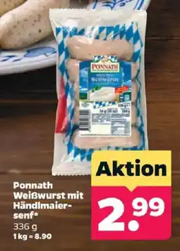 Netto Ponnath Weißwurst mit Händlmaiersenf* Angebot