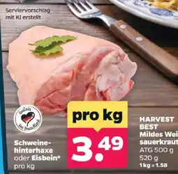 Netto HARVEST BEST Mildes Weißsauerkraut Angebot
