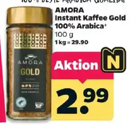 Netto AMORA Instant Kaffee Gold 100% Arabica Angebot