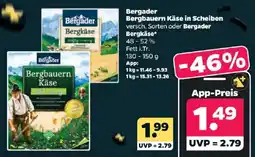 Netto Bergader Bergbauern Käse in Scheiben Angebot