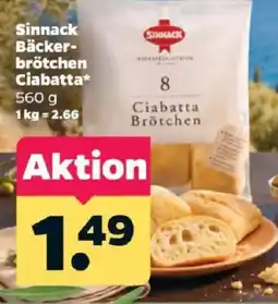 Netto Sinnack Bäcker-Brötchen Ciabatta Angebot