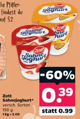 Netto Zott Sahnejoghurt Angebot