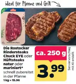 Netto Die Rostocker Rindersteaks Chuck EYE oder Hüftsteaks Angebot
