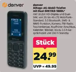 Netto denver Alltags-4G-Mobil-Telefon mit Dual-SIM FAS-1880L* Angebot